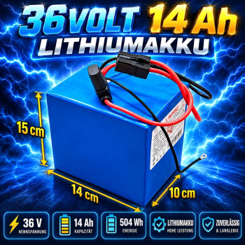 Lithiumakku 36 Volt 14 Ah Für E-Quad und E-Motocross